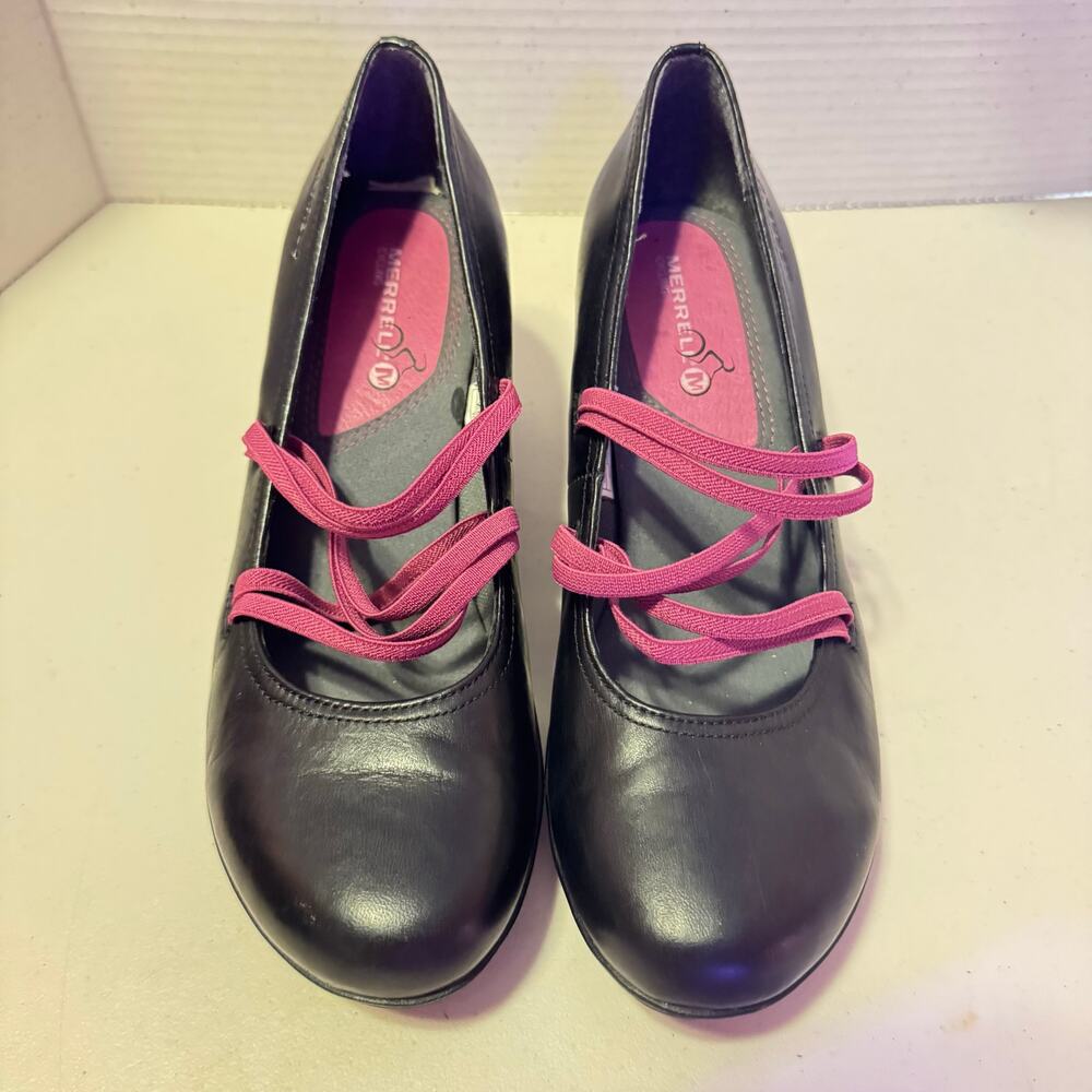 MERRELL Black Pumps with Pink Straps SZ 7.5